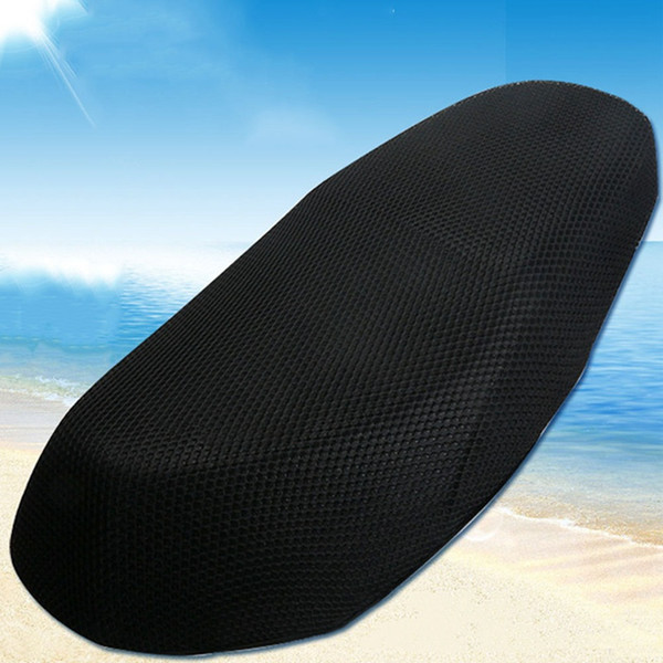 Black Reliable Fastening 3D Sun Block Motorcycle Electric Bike Sunscreen Seat Cover Net Breathable Waterproof Protector Cushion
