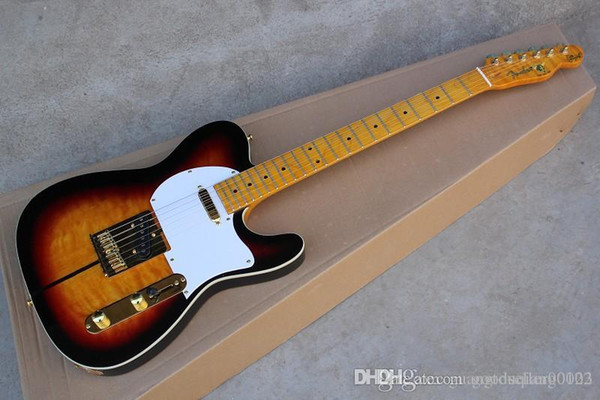 New Arrival F Telecaster Sunburst Custom Shop TUFF DOG TELE Signature Electric Guitar Golden Hardware