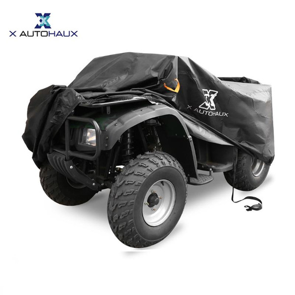 X Autohaux Quad ATV Cover Waterproof Snowproof Anti-UV Beach Protector with Reflective Strips Universal Quad Bike ATV Cover