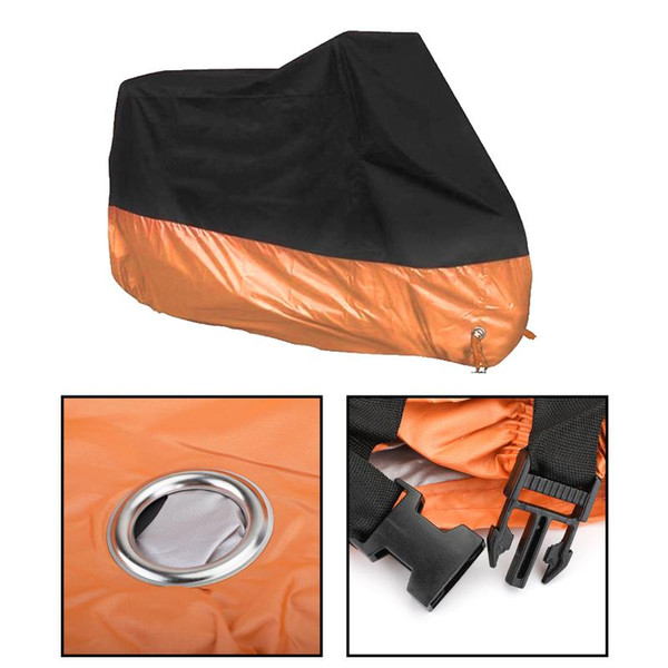 Artudatech L/XXL/3XL Black&Orange Durable Motorcycle Cover Sport Motobike For Electra Glide Motorbike Storage Cover Accessories