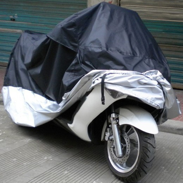 Brand New XXXL Waterproof Motorcycle Cover Black & Silver Motor Sewing XXXL 265 x 105 x 125cm MOT_512