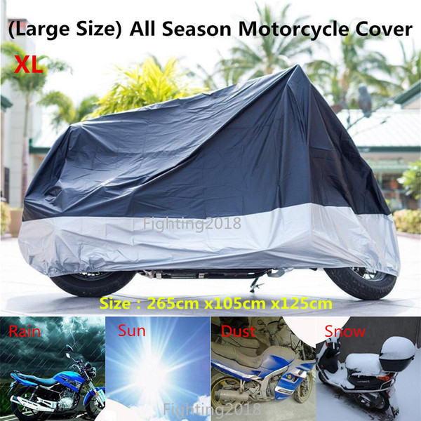 Universal All Season Motorcycle Cover Bike Moped Scooter Cover Waterproof Rain UV Dust Prevention Dustproof Cover High Quality XL Size