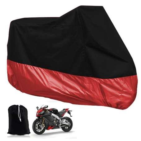 TARP COVER MOTO Motorcycle Cover scooter bike ATV 245cm Size XL black red protection