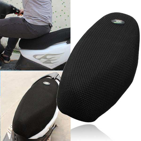 Motorcycle Waterproof 3D Mesh Breathable Seat Cover M Black Mesh Net Scooter Motorbike Moped Seat Cushion Cover For Motorcycle