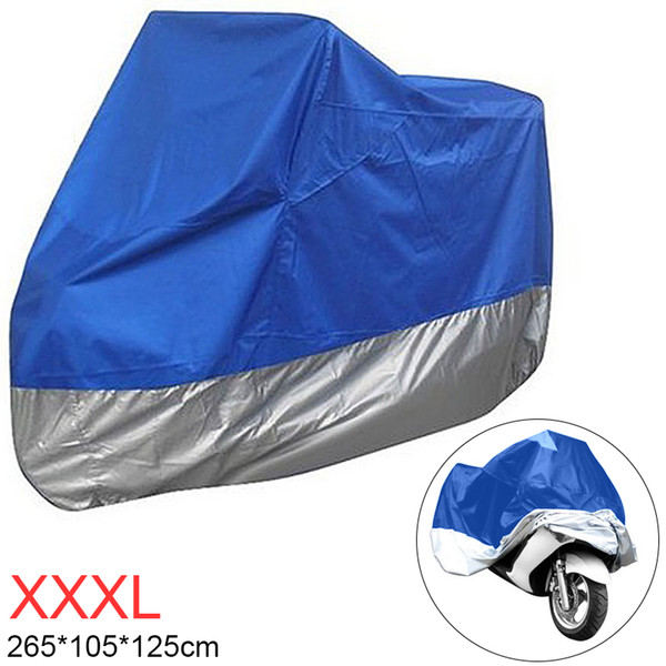 XXXL 180T Universal Motorcycle Cover UV Protector Waterproof Rain Dustproof Anti-theft Motor Scooter Covers MBA_60G