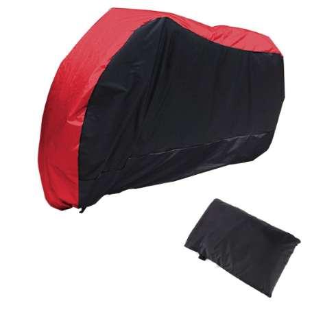 Red Black Motorcycle Street Bike Scooter Waterproof Resistent Rain UV Protective Breathable Cover Outdoor Indoor storage bag XL