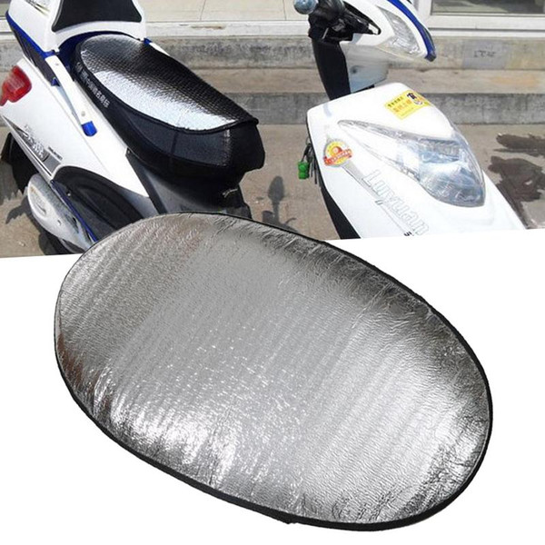 Motorcycle Electric Car Sunscreen Pad Bubble Sponge Insulation Pad Scooter Sun Cushion Seat Cover Silver