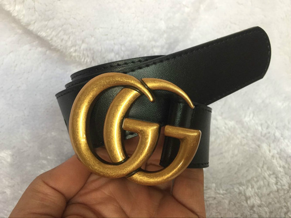 Hot SALE 3 WIDE SIZE Fashion Business Ceinture G# style belts design mens womens riem G# buckle with black belt not with box as gift 7F6Xy