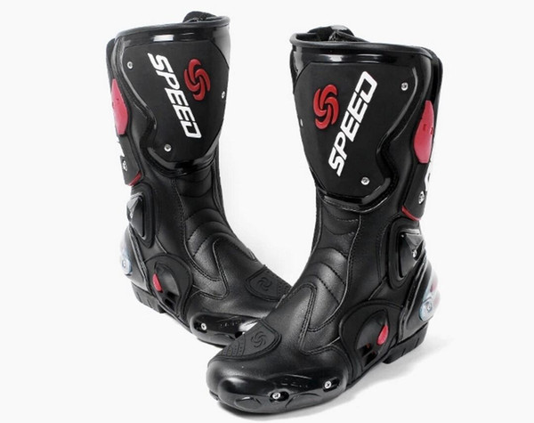 PRO Bicycle Motorcycle Boots Moto Racing Motocross Off-Road Motorbike Shoes Black Size 43