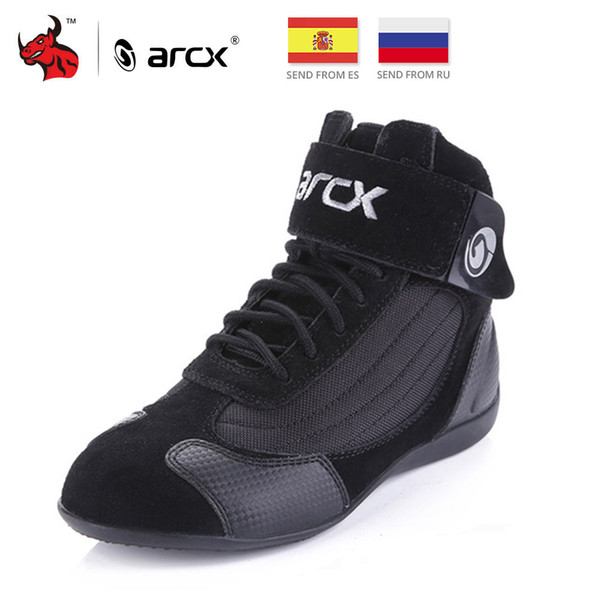 ARCX Motorcycle Boots Men Moto Riding Boots Summer Breathable Motorcycle Shoes Motorbike Chopper Cruiser Touring Ankle Shoes #