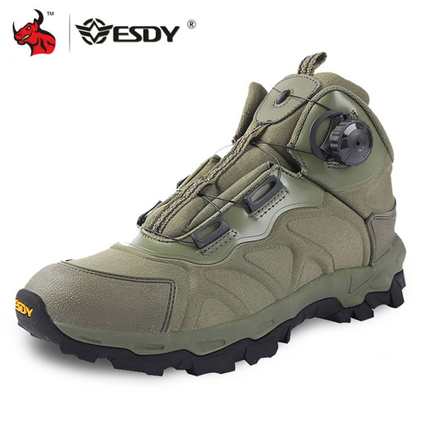 ESDY Motorcycle Boots Outdoor Sports Quick Reaction Sneaker Men Climbing Wearproof Breathable Tactical Desert Boots Shoes