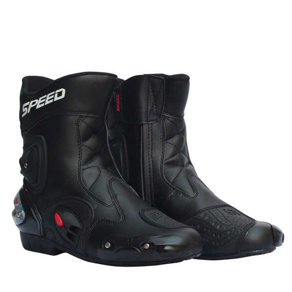 Motorcycle Boots Motorbike Shoes Men Motocross Boots Biker Short Knight Motorcycle Road Racing Riding Durable Slip-gear