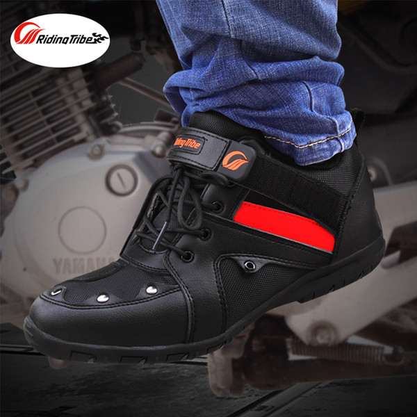 Motorcycle Boots Motorbike Shoes Unisex Motocross Boots Biker Short Knight Motorcycle Road Racing Riding Crash Strong