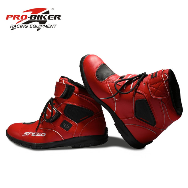 Pro biker SPEED Motorcycle Boots Moto Racing Motocross Motorbike Shoes A005 Black/White/Red size 38-45