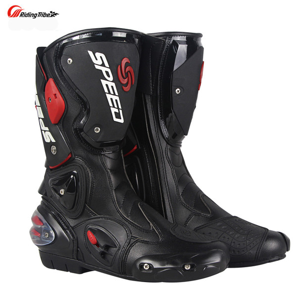 Professional Motorcycle Boot Motocross Racing Microfiber Leather Boots Men's Motorbike drop resistance boot