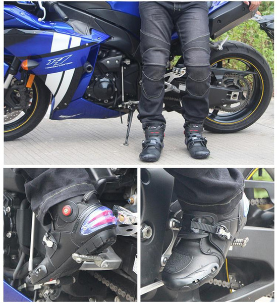 Professional Comfortable Men Motorcycle Boots Biker Waterproof Speed Motocross Boots Non-slip Motorcycle Protect Ankle Shoes