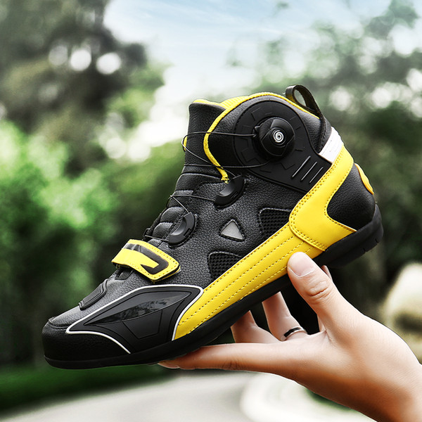 Motorcycle QUICK ADJUST Non-slip BOOTS MOTORBIKE PROTECTIVE GEAR CYCLING Cycle Riding Biker Chopper Cruiser Touring Ankle Shoes