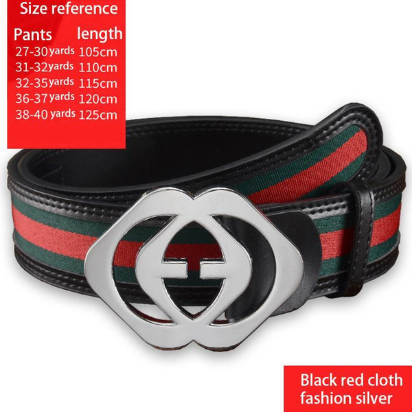 Selling 105cm-125cm fashion red belt smooth buckle wild casual red green cloth letter buckle men s and women s jeans metal buckle