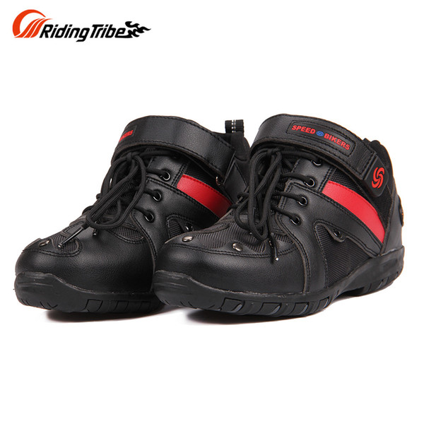 Riding Tribe Motorcycle Boots Ankle Motorcycle Shoes Moto Riding Boots Men Racing SPEED Leather A006