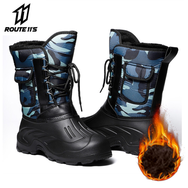 Motorcycle Boots Autumn Winter Men Motorcycle Boot Thermal Motorbike Shoes Fleece Liner Warm Moto Riding Boots Plush Warm