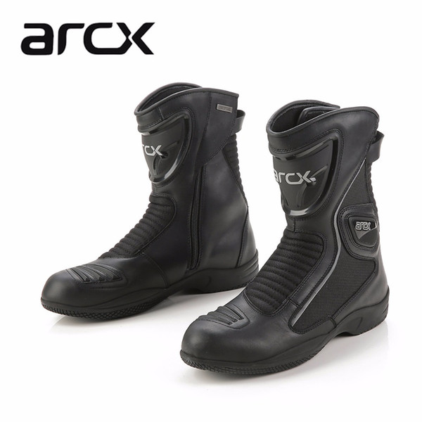 ARCX Summer Men Women Motorcycle Leather Breathable Boots Shoes Racing Racing Long Boot Waterproof Motorcycle Seasons Boots