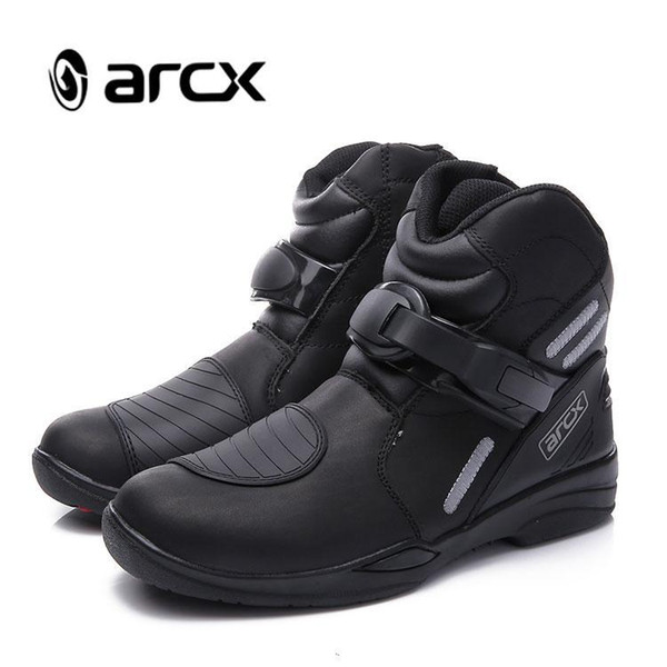 ARCX Wear-resisting Motocross Boots for Men Genuine Leather Men Ankle Casual Boots Cool for Motorcycle L60486