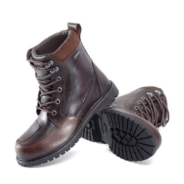 Motorcycle boots. Men's waterproof motorcycle boots. Outdoor motocross shoes. Retro motorcycle boots