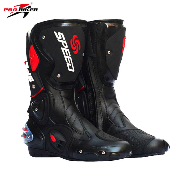 Pro Biker Motorcycle Boots Pro-Biker SPEED Racing Boots Motocross Waterproof Riding Racing Cycling Shoes Men