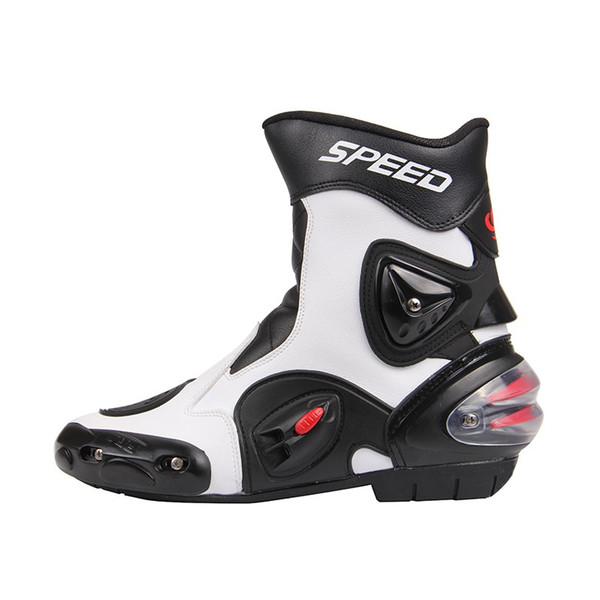 Free shipping Ankle joint protection motorcycle boots Pro-Biker SPEED boots for motorcyle Racing Motocross Boots BLACK RED WHITE