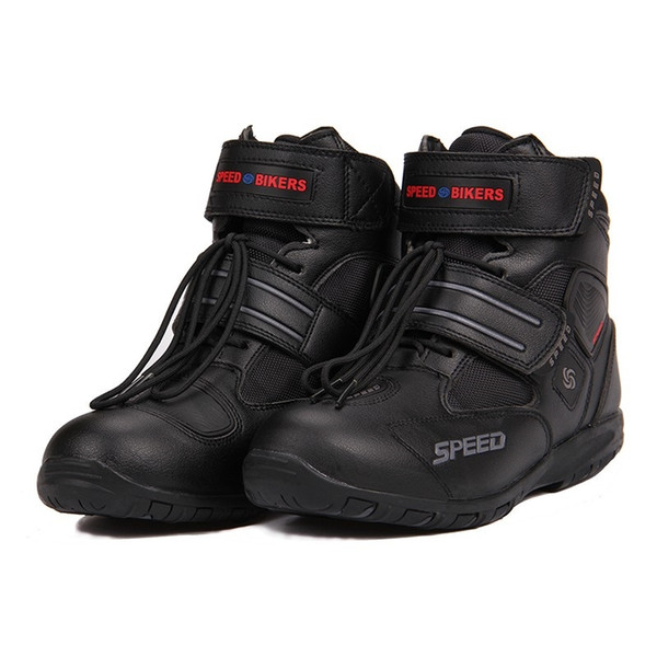 Sports Motorcycle Boots Riding Tribe SPEED BIKERS Comfortably Moto Racing Boots Motocross Motorbike Shoes A005 Black/White/Red