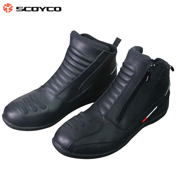 2016 New Authentic SCOYCO motorcycle racing boots winter warm leather boots knight riding off-road race shoes black color size 39-45