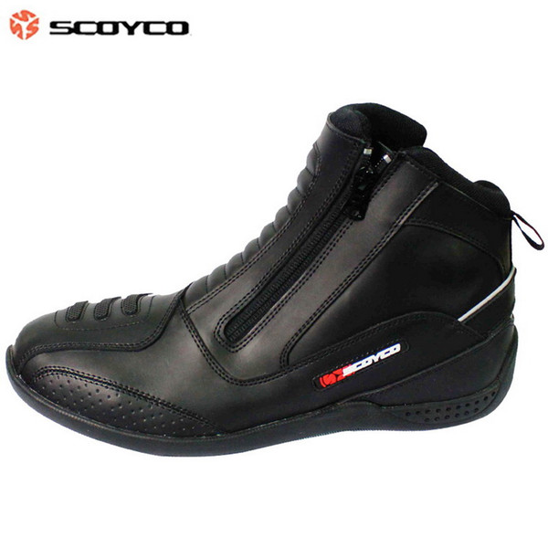 2016 New Authentic SCOYCO motorcycle racing boots winter warm leather boots knight riding off-road race shoes black color size 39-45