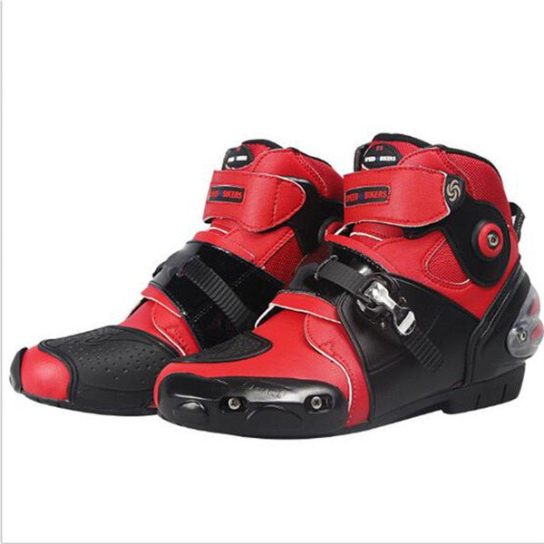 Hot sales Newest Motorcycle Boots Pro biker SPEED Moto Racing Motocross Motorbike Shoes A9003 Black/White/Red size