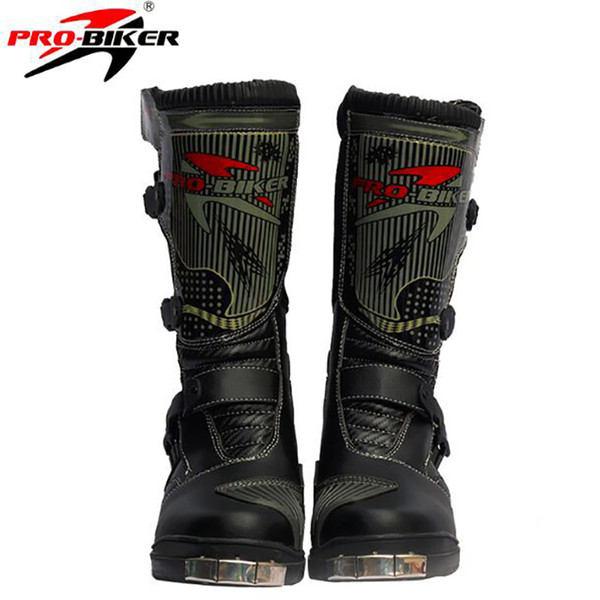 PRO Speed Men's Motocross boots boot motorcycle waterproof motobotinki moto shoes motorboats Mircrofiber motorcycling boots