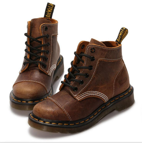 2016 New Arrival Men Women Genuine Leather Motorcycle Boots Vintage motorbike motorcyclists street shoes motorcycle Footwear gear