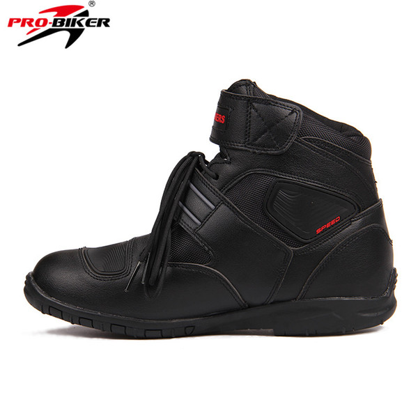 Sports Motorcycle Boots Riding Tribe SPEED BIKERS Comfortably Moto Racing Boots Motocross Motorbike Shoes A005 Black/White/Red