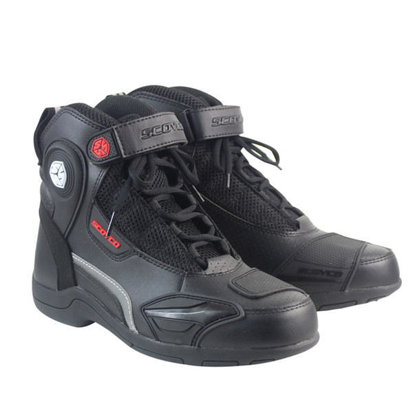 SCOYCO Motorcycle Boots Urban Stivali Botas Moto Motosiklet Bot Mens City Biker Shoes Motociclista Bottes Racing 01574