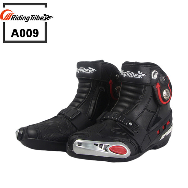 New Motorcycle short Boots Riding Tribe SPEED Moto Racing Motocross Motorbike boots Black/White/Red A009 shoes