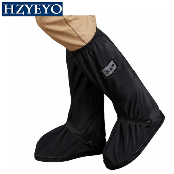 HZYEYO Motorcycle Waterproof Rain Shoes Covers Thicker Scootor Non-slip Boots Covers 100% Waterproof Adjusting Tightness,B-9001