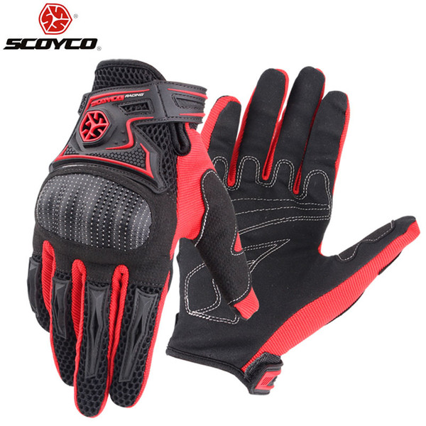 Protective Scoyco outdoor riding motorcycle gloves Moto knight glove for spring and summer M-23 black red blue color