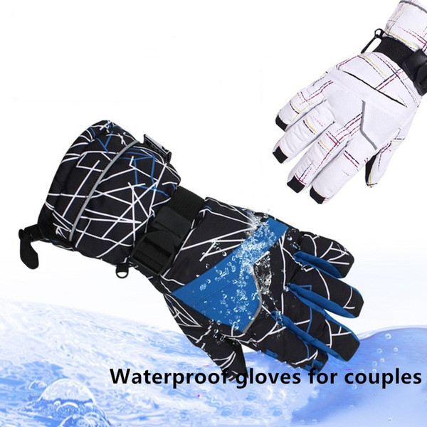 30 colors five-layer waterproof breathable ski gloves winter warm windproof men and women outdoor couple waterproof bag gloves