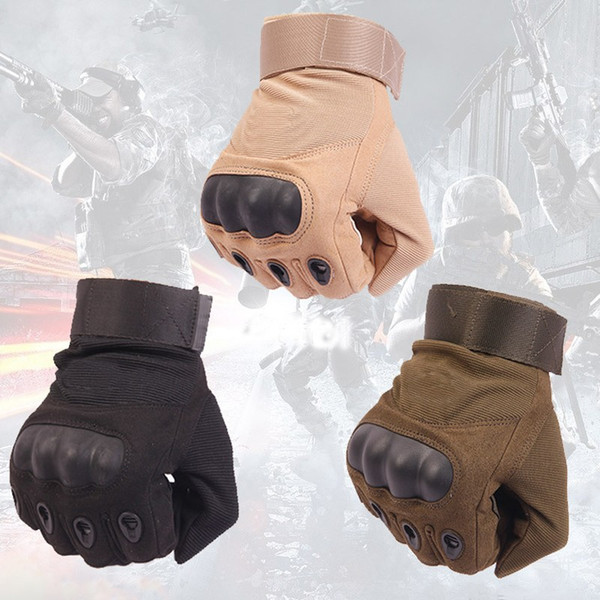 Brand-OKL US Army Tactical Gloves Outdoor Sports Full Finger Combat Motocycle Slip-resistant Fiber Tortoise Shell Military Cycling Mittens