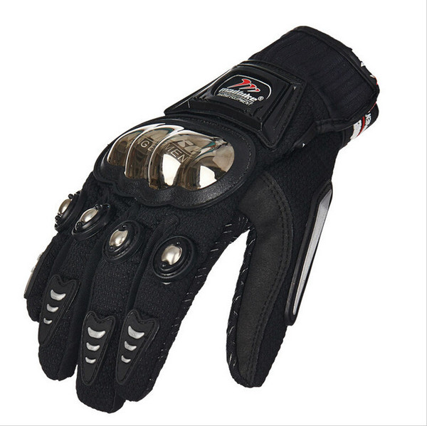 Fall-proof Gloves for Motorcycle Racing Car with Stainless Steel Alloy Cladding