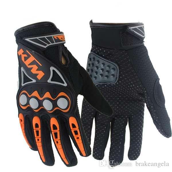 Wholesale-NEW Professional sport full finger leather motorcycle gloves guantes moto cycling motocross gloves guantes ciclismo racing