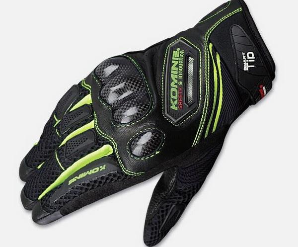 2015 spring and summer KOMINE GK 167 motorcycle gloves breathable dry leather carbon fiber 3D knight riding gloves Have 3 colors size M L XL