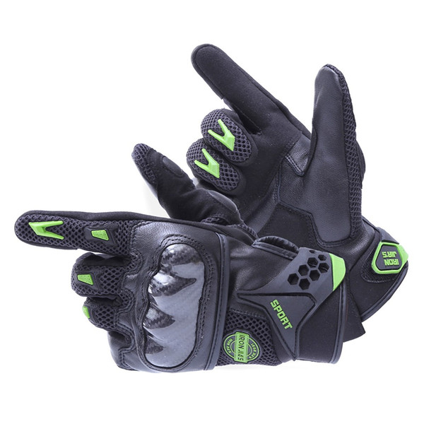 Sheep Leather Motorcycle Gloves Racing Gloves Breathable Wearable Touch Screen Carbon Fiber Protective Gloves Guantes Luvas