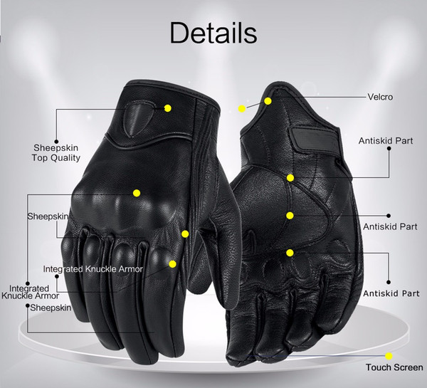 racing gloves leather motorcycle gloves men cycling gloves Touch Screen Perforate Men Racing Motorbike Motocicleta Guantes Luvas