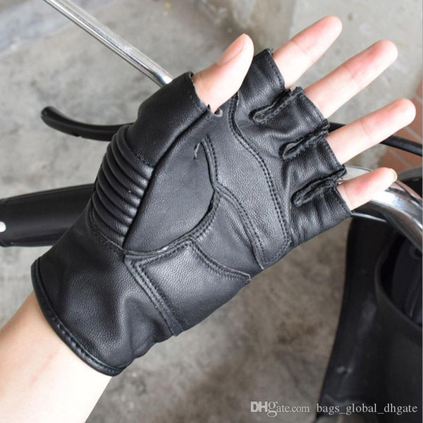 Summer EVA cushion Prevent scratches Moto Half Finger Gloves Shock absorption Adjustable Thumb organ fold design Carbon fiber shell