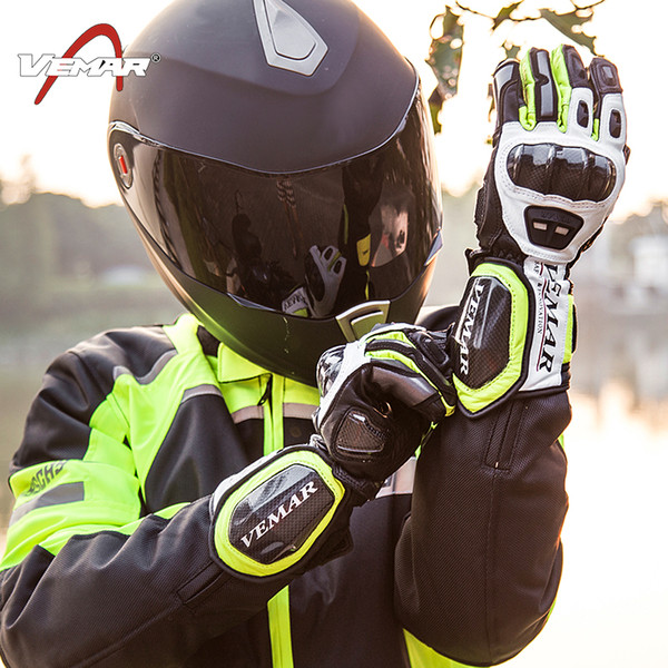 Wholesale VEMAR carbon fiber leather racing off-road gloves riding gloves/motorcycle full-finger gloves cycling gloves 4 colors M L XL XXL