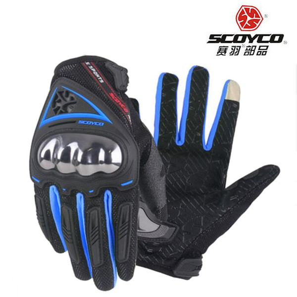 2017 Summer New SCOYCO motorcycle gloves motorbike rider glove with Soft shell anti throwing Ventilation can Touch screen MC44